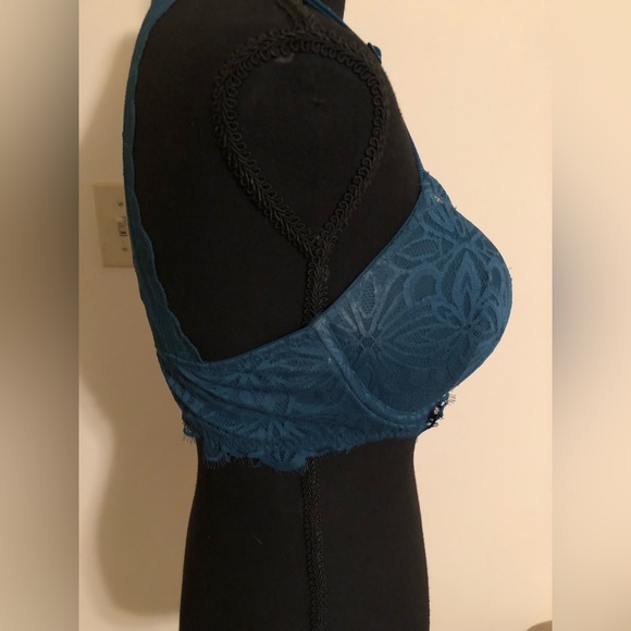 EUC! Victoria’s Secret PINK Date Racerback; Front Closure; Deep Teal; 34DD - Picture 6 of 10